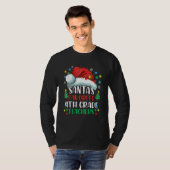 Santa's Favorite 4th Grade Teacher Christmas Santa T-Shirt (Vorne ganz)