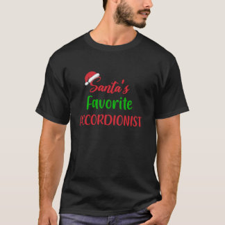 Santas Favorite Accordionist Funny Gift accordion T-Shirt