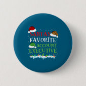 Santa's Favorite Account Executive Fun Christmas Button (Vorderseite)