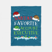 Santa's Favorite Account Executive Fun Christmas Fleecedecke (Vorderseite)
