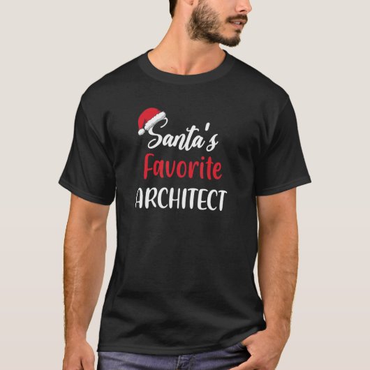 Santas Favorite Architect Christmas Pajama Xma T-Shirt (Vorderseite)