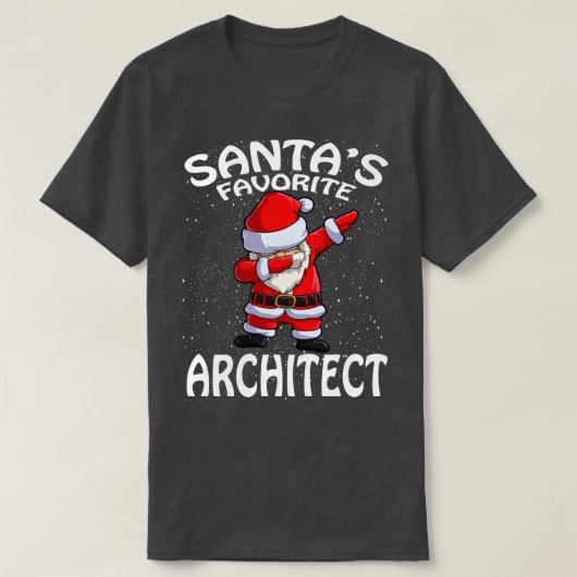 Santas Favorite Architect Weihnachten T-Shirt (Design vorne)