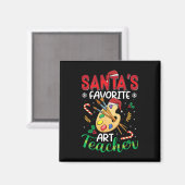 Santas Favorite Art Teacher Weihnachten Weihnachte Magnet (Vorderseite/Rückseite)