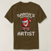 Santas Favorite Artist Weihnachten T-Shirt (Design vorne)