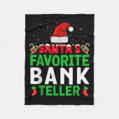 Santa's Favorite Bank Teller Christmas Matching Co Fleecedecke (Vorderseite)