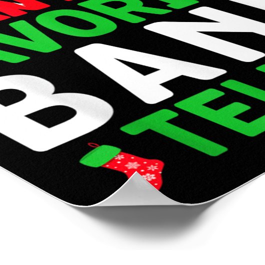 Santa's Favorite Bank Teller Christmas Matching Co Poster (Ecke)