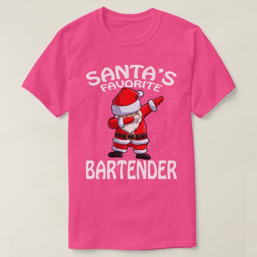 Santas Favorite Barkeeper Weihnachten 1 T-Shirt (Design vorne)