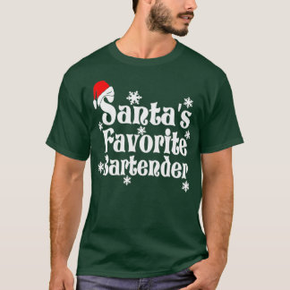 Santas Favorite Barkeeper Weihnachten 2 T-Shirt