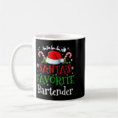 Santa's Favorite Bartender Christmas Party  Kaffeetasse (Links)