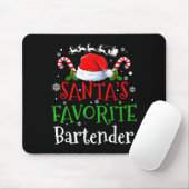 Santa's Favorite Bartender Christmas Party  Mousepad (Mit Mouse)