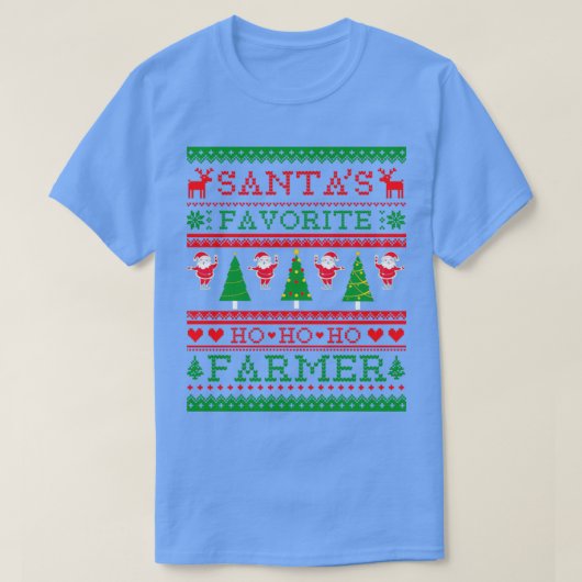 Santas Favorite Bauer Ugly Christmas Sweater 2020 T-Shirt (Design vorne)