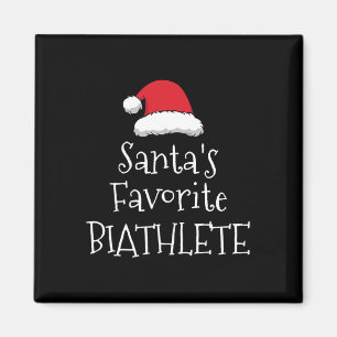 Santas Favorite Biathlete - Christmas Funny Biathl Magnet