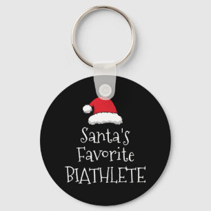 Santas Favorite Biathlete - Christmas Funny Biathl Schlüsselanhänger