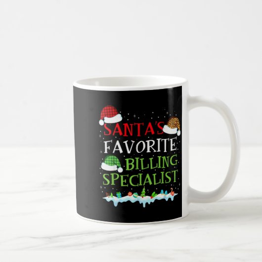 Santa's Favorite Billing Specialist Fun Christmas  Kaffeetasse (Rechts)