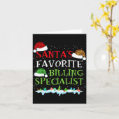 Santa's Favorite Billing Specialist Fun Christmas  Karte (Gelbe Blume)