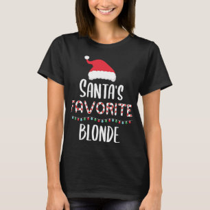 Santas Favorite Blonde Pajamas Weihnachtsfeiertage T-Shirt