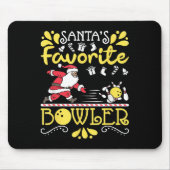 Santa's Favorite Bowler Santa Claus Bowling Christ Mousepad (Vorne)