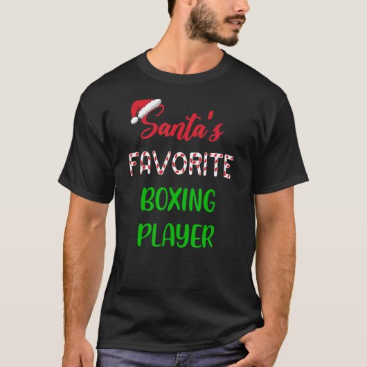 Santas Favorite Boxing Player Funny Boxing Chris T-Shirt (Vorderseite)
