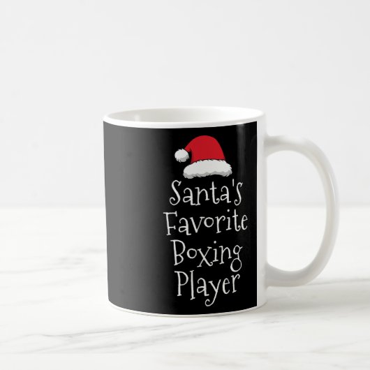 Santas Favorite Boxing Player - Weihnachts Funny B Kaffeetasse (Rechts)