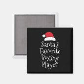 Santas Favorite Boxing Player - Weihnachts Funny B Magnet (Vorderseite/Rückseite)