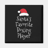 Santas Favorite Boxing Player - Weihnachts Funny B Magnet (Vorne)