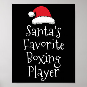 Santas Favorite Boxing Player - Weihnachts Funny B Poster