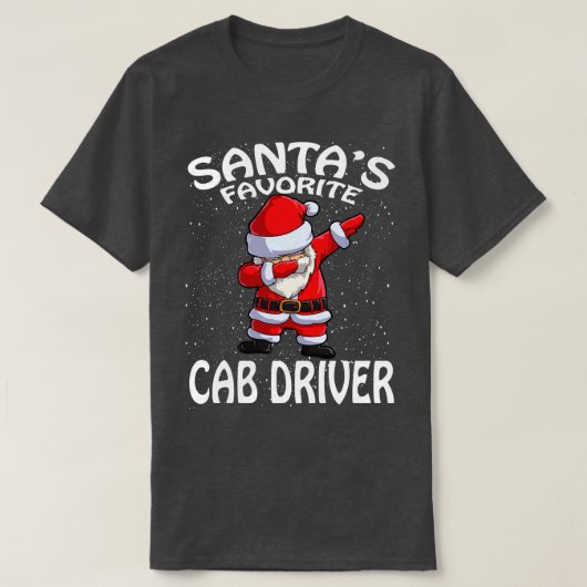 Santas Favorite Cab Driver Weihnachten T-Shirt (Design vorne)