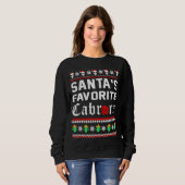 Santas Favorite Cabrona Mexico Cactus Skull Ugly C Sweatshirt (Vorne ganz)
