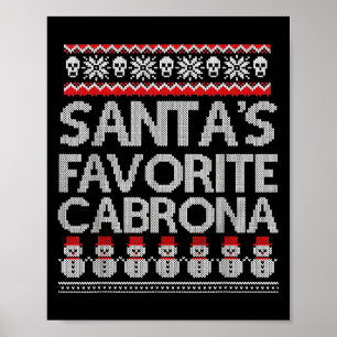 Santas Favorite Cabrona Navidad Poster