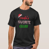 Santas Favorite Cellist   Funny cello Christmas Pa T-Shirt (Vorderseite)