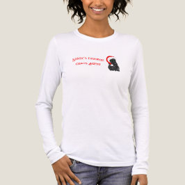 Santa's Favorite Chaos Agent Black Cat Christmas  Tri-Blend Shirt