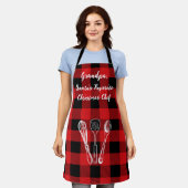 Santa's Favorite Chef Flannel Schürze (Getragen)