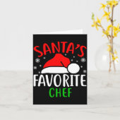Santas Favorite Chef Funny Christmas Xmas Santa Lo Karte (Gelbe Blume)