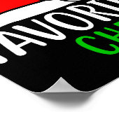 Santas Favorite Chef Funny Christmas Xmas Santa Lo Poster (Ecke)