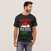 Santas Favorite Chef Funny Christmas Xmas Santa Lo T-Shirt (Vorne ganz)