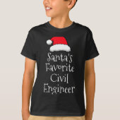 Santas Favorite Civil Engineer - Christmas Funny G T-Shirt (Vorderseite)