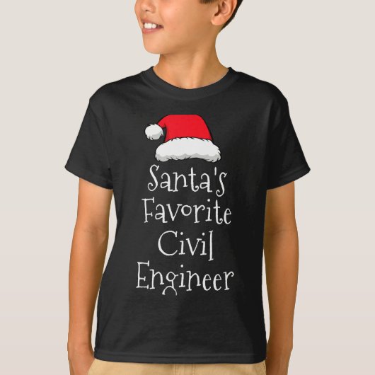 Santas Favorite Civil Engineer - Christmas Funny G T-Shirt (Vorderseite)
