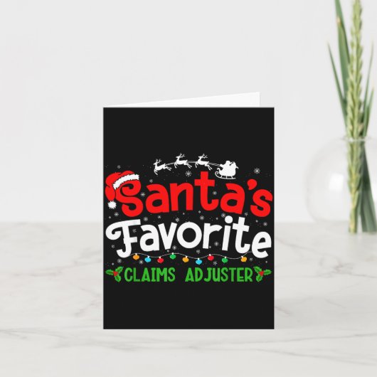 Santa's Favorite Claims Adjuster Christmas Party  Karte (Vorderseite)