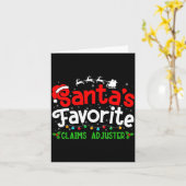 Santa's Favorite Claims Adjuster Christmas Party  Karte (Gelbe Blume)
