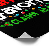 Santa's Favorite Claims Adjuster Christmas Party  Poster (Ecke)