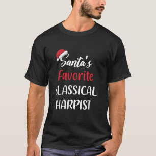 Santas Favorite Classic Harpist Weihnachtsklasse T-Shirt