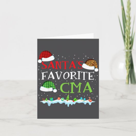 Santa's Favorite Cma Fun Christmas Medical Istant Karte (Vorderseite)