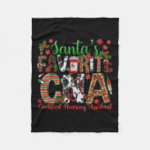 Santa's Favorite Cna Certified Nursing Istant Chri Fleecedecke (Vorderseite)