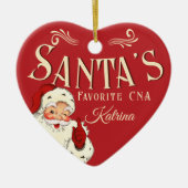 Santa's Favorite CNA Christmas Ornament (Vorne)