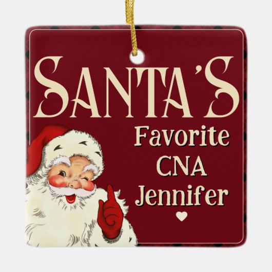 Santas Favorite CNA Keramikornament (Vorderseite)