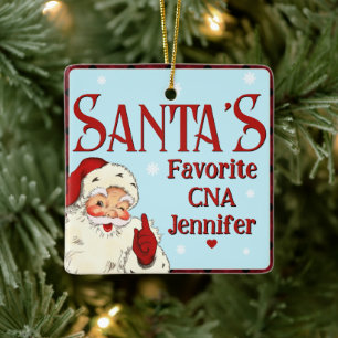 Santas Favorite CNA Keramikornament