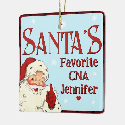 Santas Favorite CNA Keramikornament (Links)