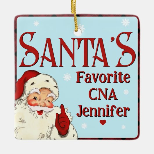 Santas Favorite CNA Keramikornament (Vorderseite)