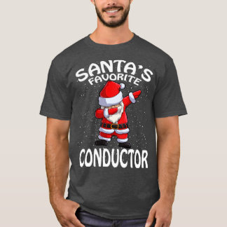 Santas Favorite Conductor Christmas T-Shirt