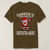 Santas Favorite Construction Laboratory Weihnachte T-Shirt (Design vorne)
